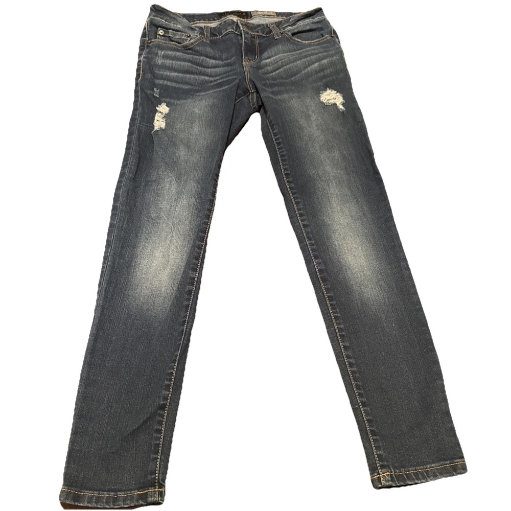 Aeropostale Jegging Jeans Size 6 Short‎ Blue Distressed Stretch Skinny Denim